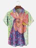 Moisture-wicking Rooster Chest Pocket Hawaiian Shirt