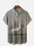 Moisture-wicking Pig Painting Chest Pocket Hawaiian Shirt