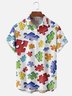 Moisture-wicking Art Puzzle Chest Pocket Hawaiian Shirt