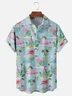 Moisture-wicking Flamingo Chest Pocket Hawaiian Shirt