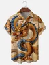 Moisture-wicking Breathable Dragon Chest Pocket Hawaiian Shirt