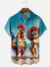 Moisture-Wicking Fun Vacation Chicken Hawaiian Shirt