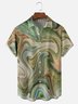 Moisture-wicking Abstract Painting Chest Pocket Hawaiian Shirt