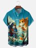 Moisture-wicking Ukiyoe Cat Hawaiian Shirt