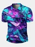 Moisture Wicking Golf Polo 3D Gradient Color Abstract Geometry