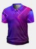 Moisture Wicking Golf Polo 3D Gradient Color Abstract Geometry