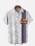 Moisture-wicking Yacht Art Painted Chest Pocket Bowling Shirt