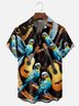 Moisture-wicking Musical Parrot Chest Pocket Hawaiian Shirt