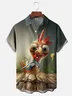 Moisture Wicking Funny Chicken Hawaiian Shirt