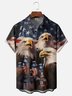 Moisture-wicking Bald Eagle Party Chest Pocket Hawaiian Shirt