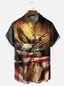 Moisture-wicking American Eagle American Flag Chest Pocket Hawaiian Shirt