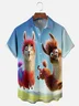 Moisture-wicking Funny Alpaca Chest Pocket Hawaiian Shirt