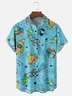 Moisture-wicking Space Alien Chest Pocket Hawaiian Shirt