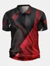 Moisture Wicking Golf Polo 3D Gradient Color Abstract Geometric