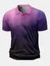 Moisture Wicking Golf Polo 3D Gradient Color Abstract Geometric