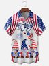 Moisture-wicking USA Independence Day Gnome Chest Pocket Hawaiian Shirt