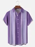 Moisture-wicking Striped Chest Pocket Bowling Shirt