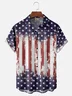 Moisture-wicking American Flag Chest Pocket Hawaiian Shirt