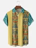 Moisture-wicking Fun Tiki Painting Chest Pocket Hawaiian Shirt