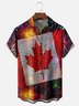 Moisture-wicking Canada Day Chest Pocket Hawaiian Shirt