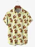 Tall Size Moisture-wicking Breathable Monkey Chest Pocket Hawaiian Shirt