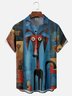 Moisture-wicking Abstract Art Dog Chest Pocket Hawaiian Shirt