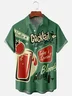 Tall Size Moisture-wicking Cocktail Chest Pocket Bowling Shirt