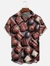 Moisture-wicking Chocolate Day Food Chest Pocket Hawaiian Shirt