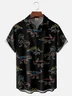 Moisture-wicking Dinosaur Chest Pocket Hawaiian Shirt