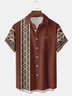 Moisture-wicking Western Ethnic Chest Pocket Bowling Shirt