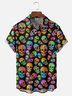 Moisture-wicking Skull Chest Pocket Hawaiian Shirt