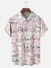 Moisture-wicking Abstract Line Art Chest Pocket Hawaiian Shirt