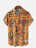 Moisture-wicking Vintage Tattoo Skull Chest Pocket Hawaiian Shirt