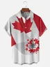 Moisture-wicking Canadian Maple Leaf Chest Pocket Hawaiian Shirt