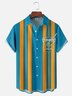 Moisture Wicking Striped Cocktail Bowling Shirt