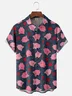 Moisture Wicking Abstract Geometric Pig Chest Pocket Hawaiian Shirt