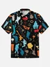 Moisture-wicking Music Jazz Chest Pocket Casual Shirt