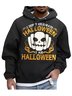 Moisture-wicking Halloween Pumpkin Hooded Long Sleeve Sweatshirt