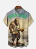 Moisture-wicking Bigfoot Comes Home For Dinner Chest Pocket Hawaiian Shirt