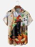 Moisture Wicking Halloween Pumpkin Cat Hawaiian Shirt