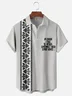 Moisture-wicking Text Chest Pocket Bowling Shirt