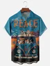 Moisture-wicking Peace Dogs Chest Pocket Hawaiian Shirt