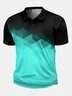 Moisture Wicking Golf Polo 3D Gradient Color Abstract Geometry