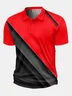 Moisture Wicking Golf Polo 3D Gradient Color Abstract Geometry