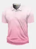 Moisture Wicking Golf Polo 3D Gradient Color Abstract Geometry