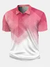 Moisture Wicking Golf Polo 3D Gradient Color Abstract Geometry