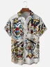 Moisture Wicking Circus Monkey Clown Chest Pocket Hawaiian Shirt