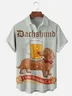 Moisture-wicking Beer Retro Poster Chest Pocket Hawaiian Shirt