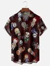 Moisture Wicking Halloween Cartoon Characters Chest Pocket Hawaiian Shirt