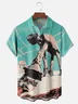 Moisture-wicking Robot Runaway Chest Pocket Hawaiian Shirt